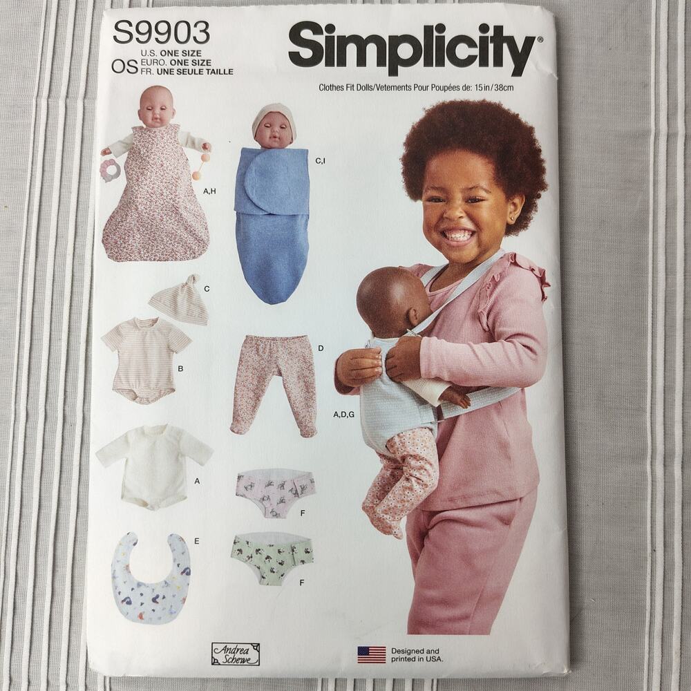 New Simplicity S9903 Doll Clothes Sewing Pattern for 15" Dolls